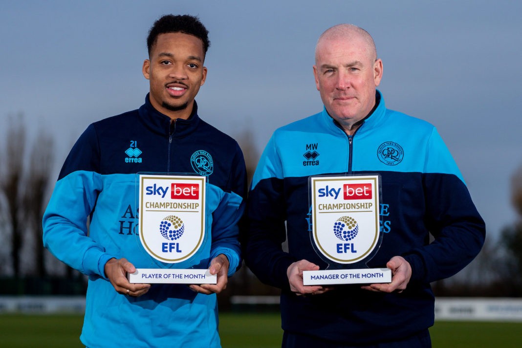 Chris Willock with his Championship Player of the Month award for November (Photo via Sky Bet Championship on Twitter)