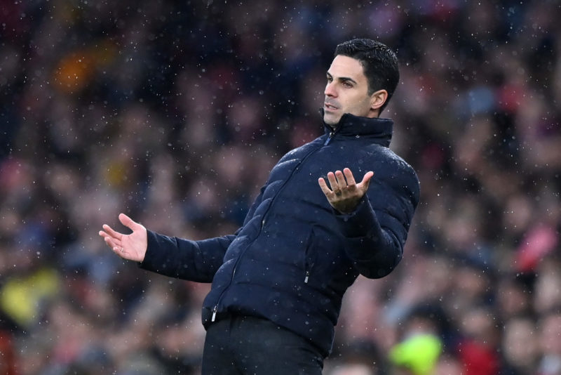 LONDON, ENGLAND - DECEMBER 11: Mikel Arteta, Manager of Arsenal reacts after the Premier League match between Arsenal and Southampton at Emirates Stadium on December 11, 2021 in London, England. (Photo by Justin Setterfield/Getty Images)