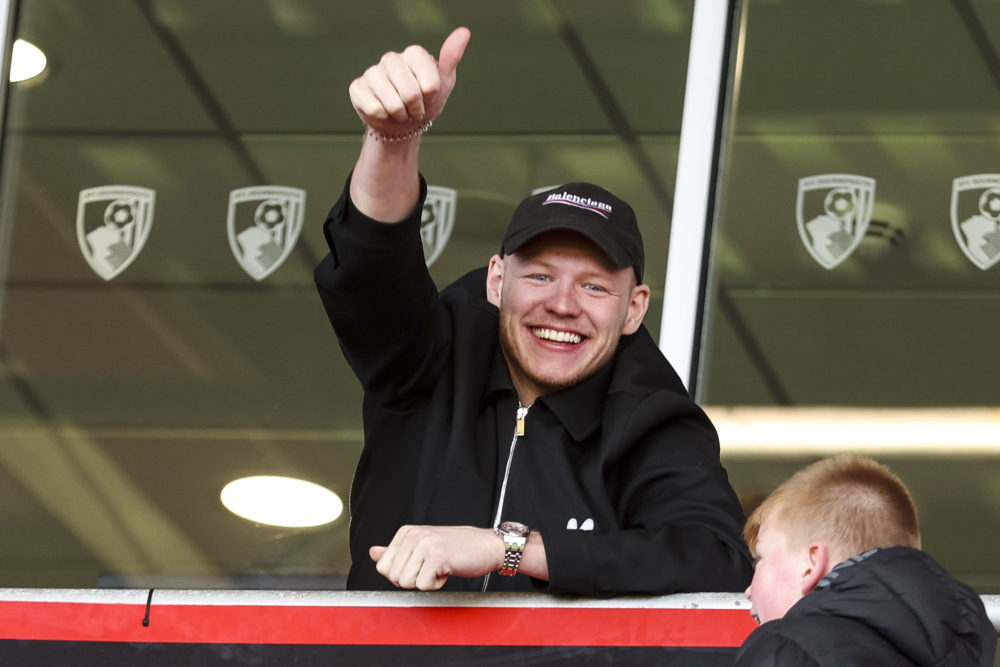 Aaron Ramsdale in attendance at a Bournemouth game (Photo via AFC Bournemouth on Twitter)