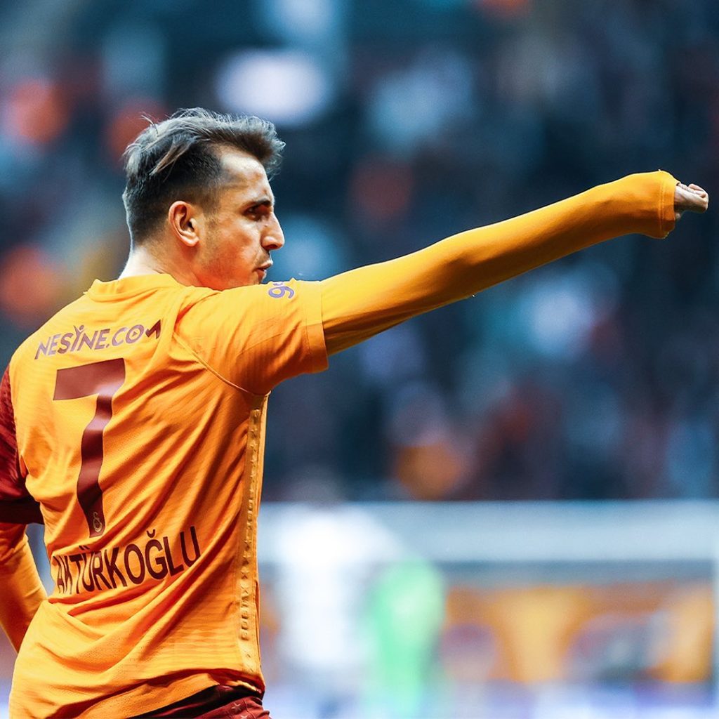 Kerem Akturkoglu celebrating a goal for Galatasaray (Photo via Akturkoglu on Instagram)
