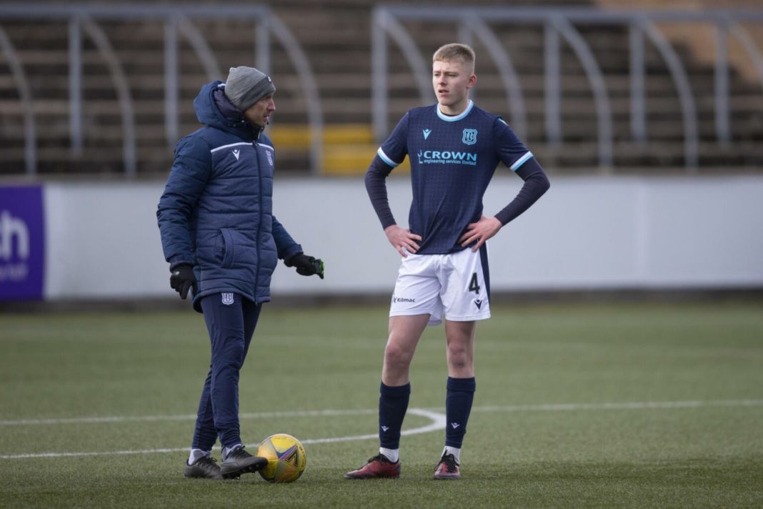 Luke Graham with Dundee FC (Photo via The Courier)