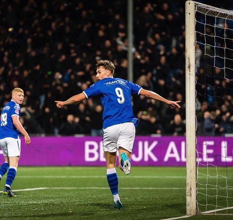 Nikolaj Moller celebrating a goal for FC Den Bosch (Photo via Moller on Instagram)