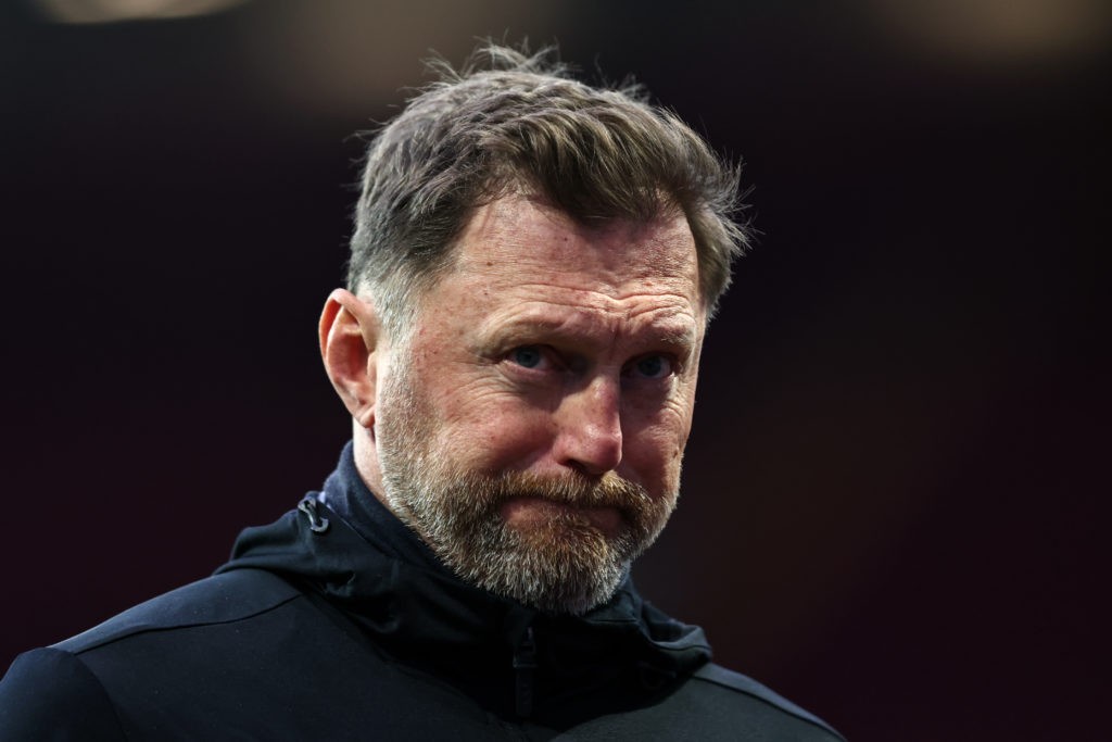 BIRMINGHAM, ENGLAND - MARCH 05: Ralph Hasenhuttl manager of Southampton during the Premier League match between Aston Villa and Southampton at Villa Park on March 5, 2022 in Birmingham, United Kingdom. (Photo by Marc Atkins/Getty Images)