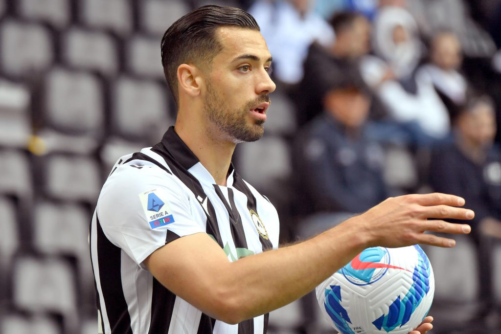 UDINE, ITALY - APRIL 16: Pablo Mari of Udinese Calcio in action during the Serie A match between Udinese Calcio and Empoli FC at Dacia Arena on April 16, 2022 in Udine, Italy. (Photo by Getty Images/Getty Images)
