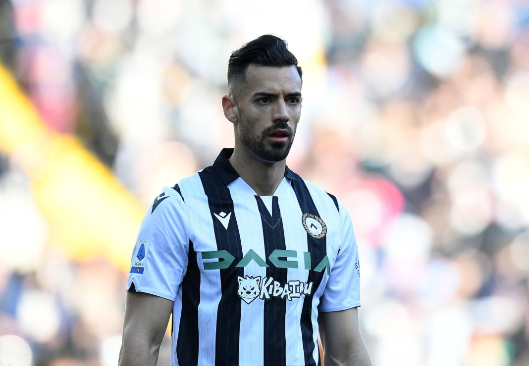 UDINE, ITALY - MARCH 05: Pablo Mari of Udinese Calcio looks on during the Serie A match between Udinese Calcio v UC Sampdoria at Dacia Arena on March 05, 2022 in Udine, Italy. (Photo by Alessandro Sabattini/Getty Images)