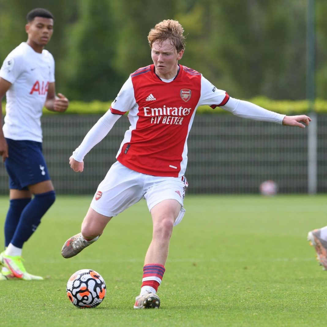 Jack Henry-Francis playing for the Arsenal academy against Spurs (Photo via Henry-Francis on Instagram)