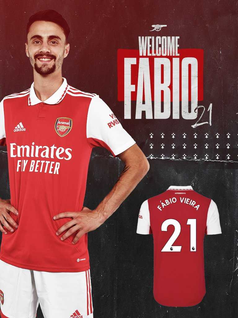 Fabio Vieira (Photo via Arsenal Direct)