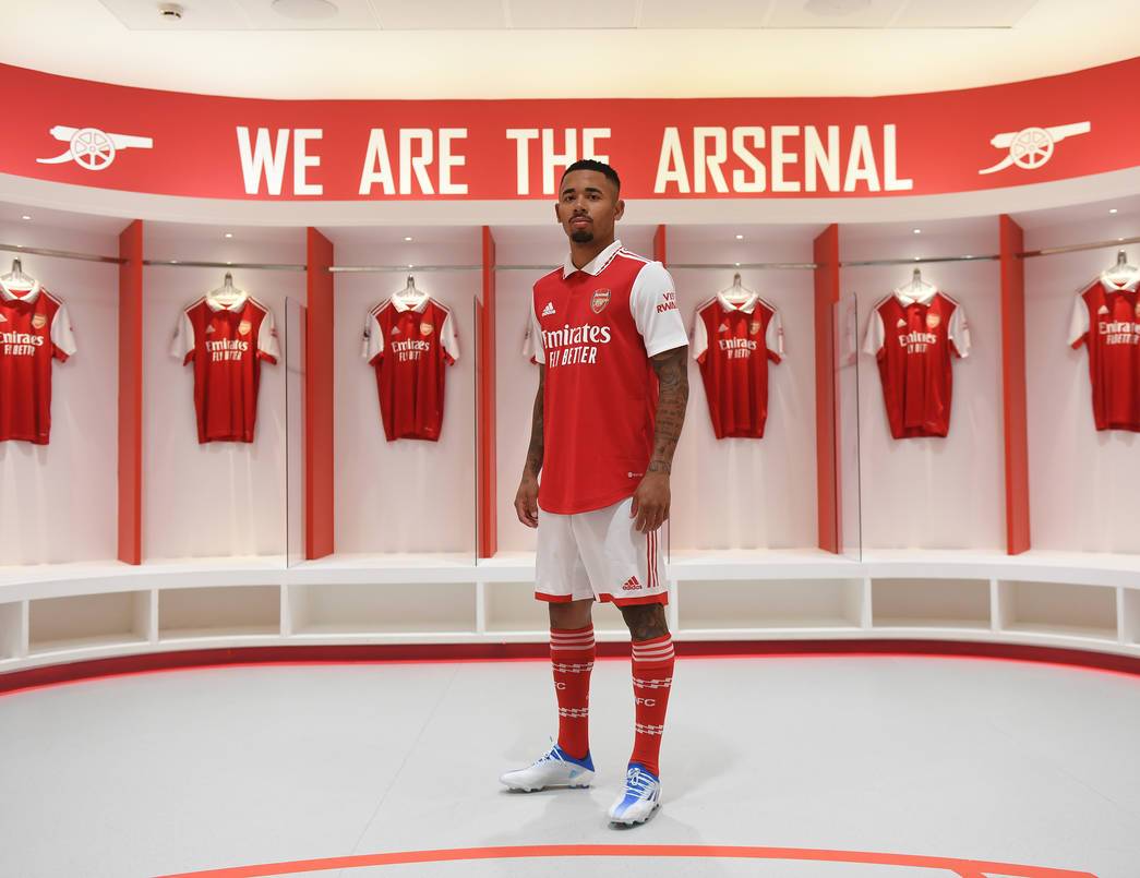 Gabriel Jesus with Arsenal (Photo via Arsenal.com)