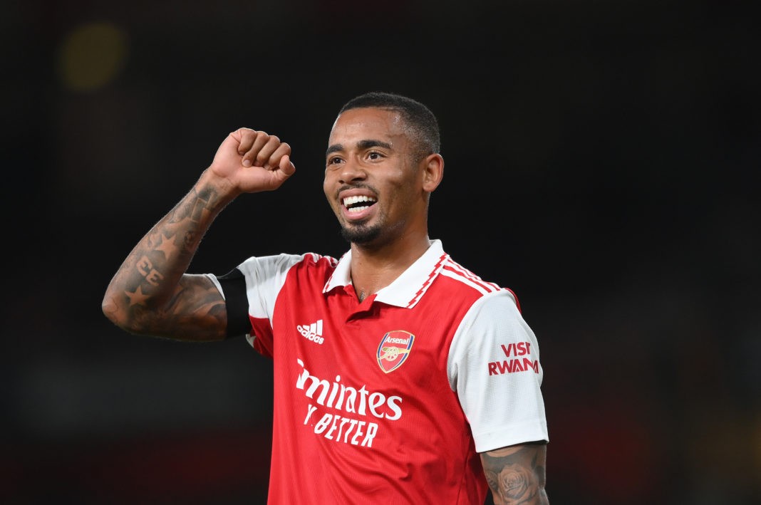 LONDON, ENGLAND - OCTOBER 06: Gabriel Jesus of Arsenal during the UEFA Europa League group A match between Arsenal FC and FK Bodo/Glimt at Emirates Stadium on October 06, 2022 in London, England. (Photo by Shaun Botterill/Getty Images)
