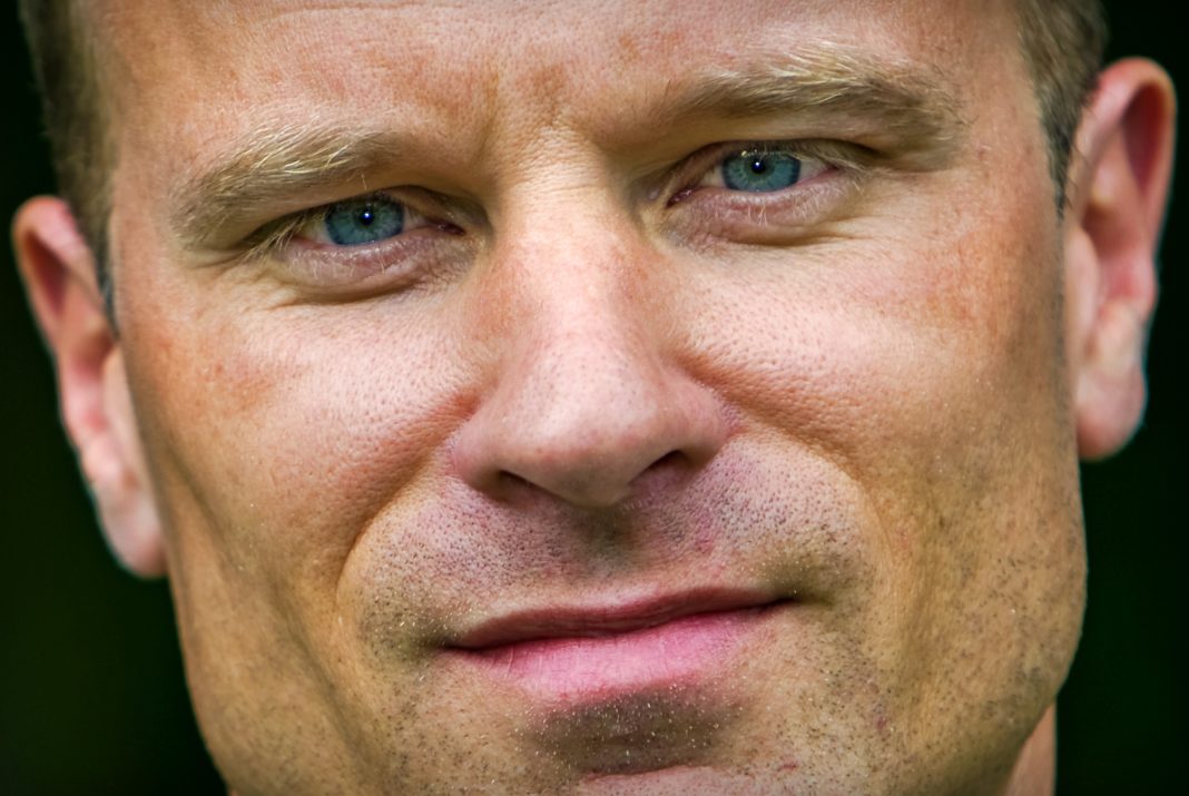Former Arsenal striker Dennis Bergkamp poses on May 28, 2008 on the first day of a national football coach course in Zeist. Bergkamp has the ambition of becoming a coach after his farewell as a player in 2006.(Photo by KOEN VAN WEEL/ANP/AFP via Getty Images)