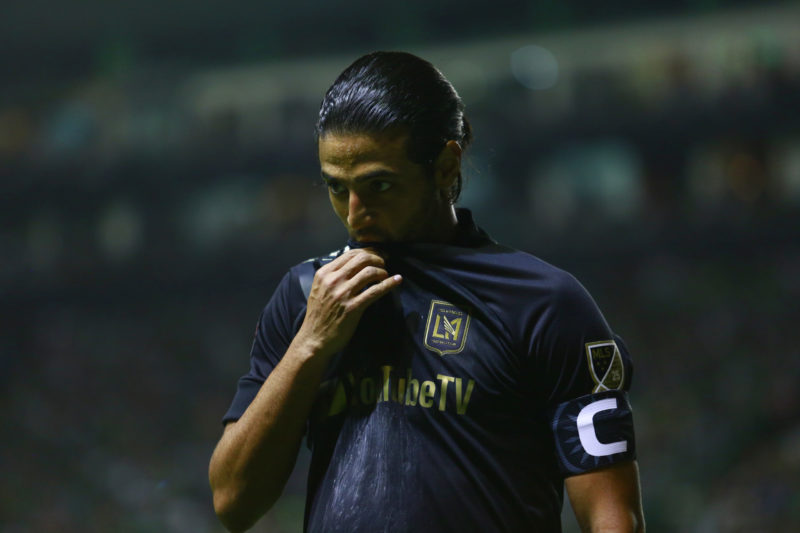 LEON, MEXICO - FEBRUARY 18: Carlos Vela of LAFC during the round of 16 match between Leon and LAFC as part of the CONCACAF Champions League 2020 at Leon Stadium on February 18, 2020 in Leon, Mexico. (Photo by Leopoldo Smith/Getty Images)