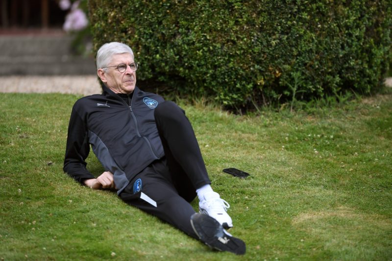 TRING, ENGLAND - JUNE 10: World XI FC Manager, Arsene Wenger during a Soccer Aid for Unicef 2022 Training Session at Champneys Tring on June 10, 2022 in Tring, England. (Photo by Alex Davidson/Getty Images)