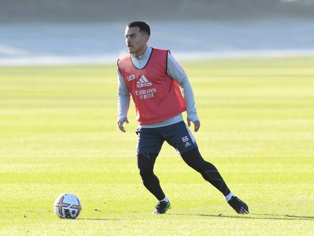 Nico Yennaris back training with the Arsenal academy at London Colney (Photo via Yennaris on Instagram)
