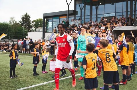 Tino Quamina with the Arsenal u18s (Photo via Quamina on Instagram)