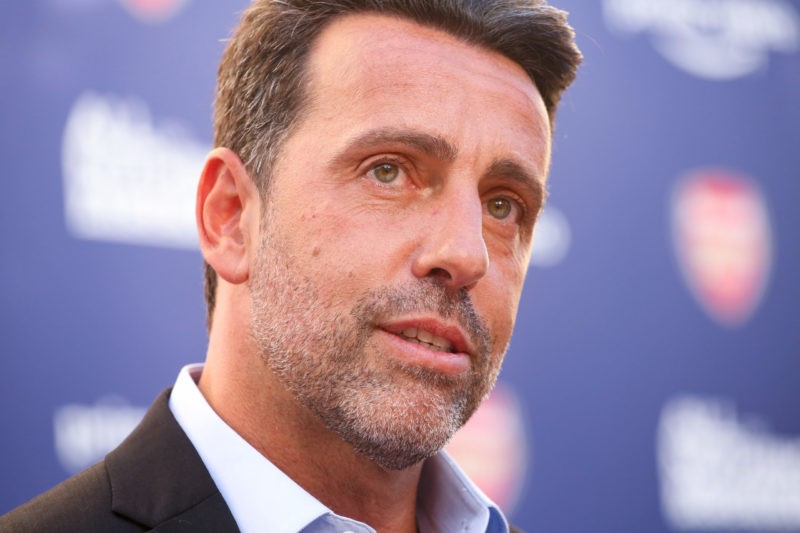 LONDON, ENGLAND - AUGUST 02: Edu Gaspar attends the "All Or Nothing: Arsenal" Global Premiere at Islington Assembly Hall on August 02, 2022 in London, England. (Photo by Lia Toby/Getty Images)