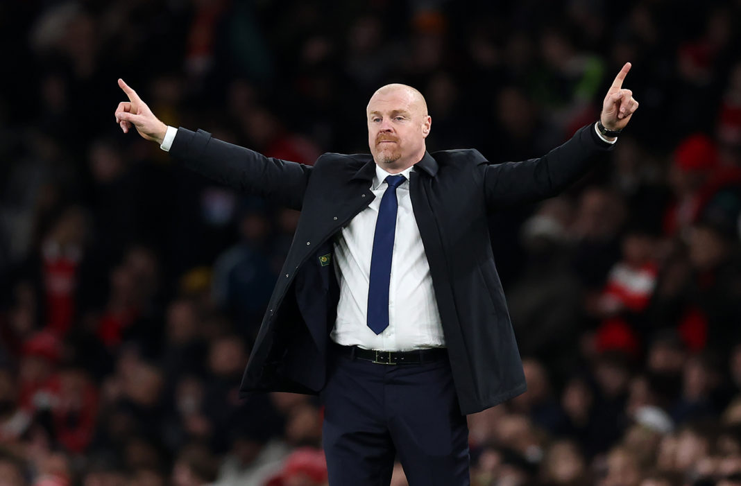 LONDON, ENGLAND - MARCH 01: Sean Dyche, Manager of Everton, reacts during the Premier League match between Arsenal FC and Everton FC at Emirates Stadium on March 01, 2023 in London, England. (Photo by Julian Finney/Getty Images)