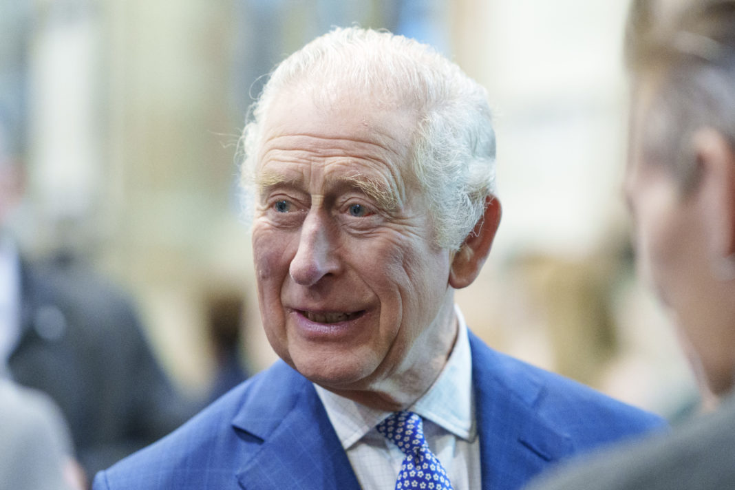 WREXHAM, WALES - DECEMBER 09: King Charles III attends a celebration at St Giles’ Church to mark Wrexham becoming a City during his visit to Wrexham on December 09, 2022 in Wrexham, Wales. (Photo by Dominic Lipinski-WPA Pool/Getty Images)