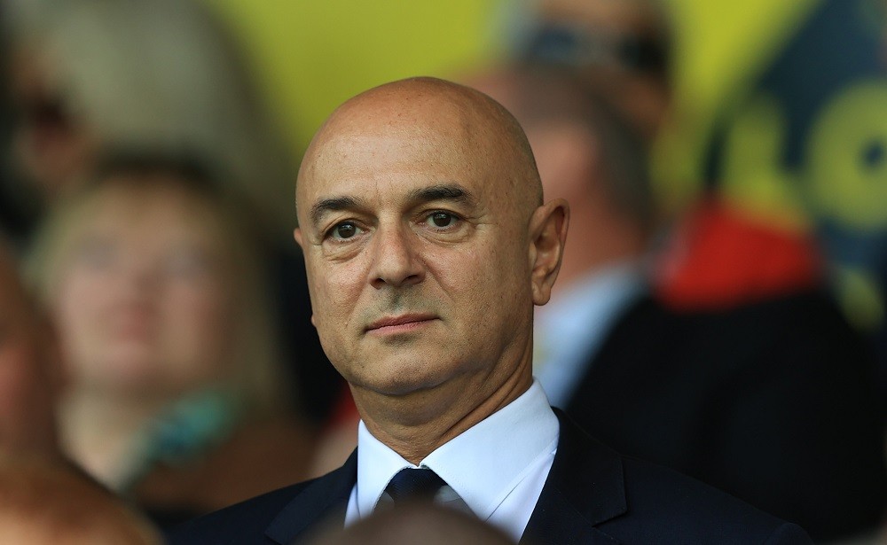 NORWICH, ENGLAND: Daniel Levy, the Tottenham Hotspur chairman looks on during the Premier League match between Norwich City and Tottenham Hotspur at Carrow Road on May 22, 2022. (Photo by David Rogers/Getty Images)