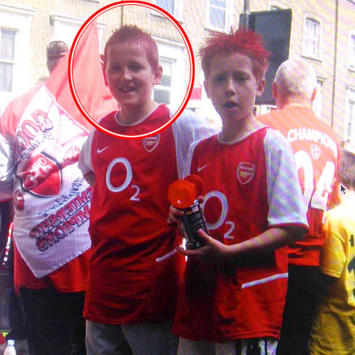 Why did Arsenal release Harry Kane? Harry Kane pictured as a youngster in an Arsenal kit with red hair