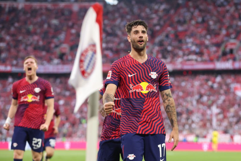 Arsenal transfers - MUNICH, GERMANY - MAY 20: Dominik Szoboszlai of RB Leipzig celebrates after scoring the team's third goal during the Bundesliga match between FC Bayern München and RB Leipzig at Allianz Arena on May 20, 2023 in Munich, Germany. (Photo by Alex Grimm/Getty Images)