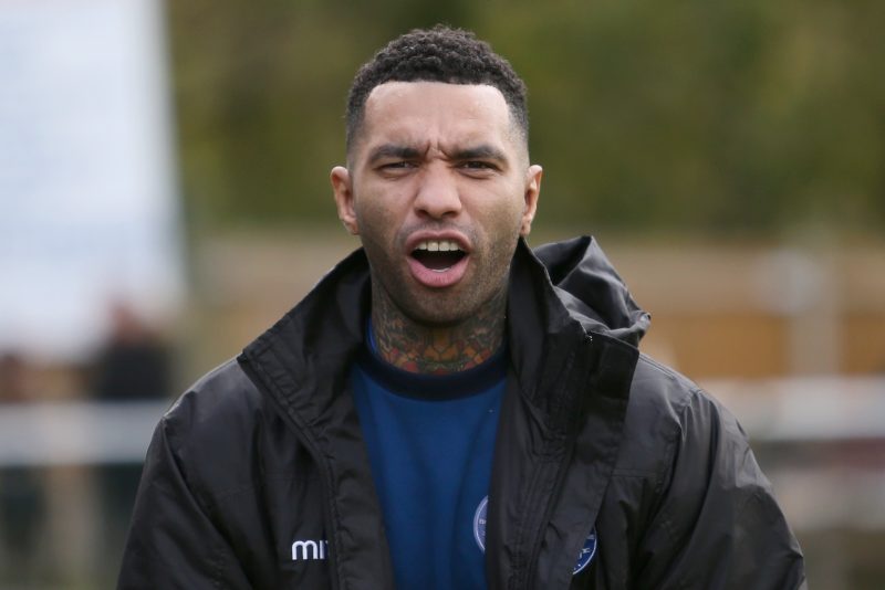 LEATHERHEAD, ENGLAND - NOVEMBER 05: Jermaine Pennant of Billericay Town looks on prior to The Emirates FA Cup First Round match between Leatherhead and Billericay Town on November 5, 2017 in Leatherhead, England. (Photo by Harry Murphy/Getty Images)