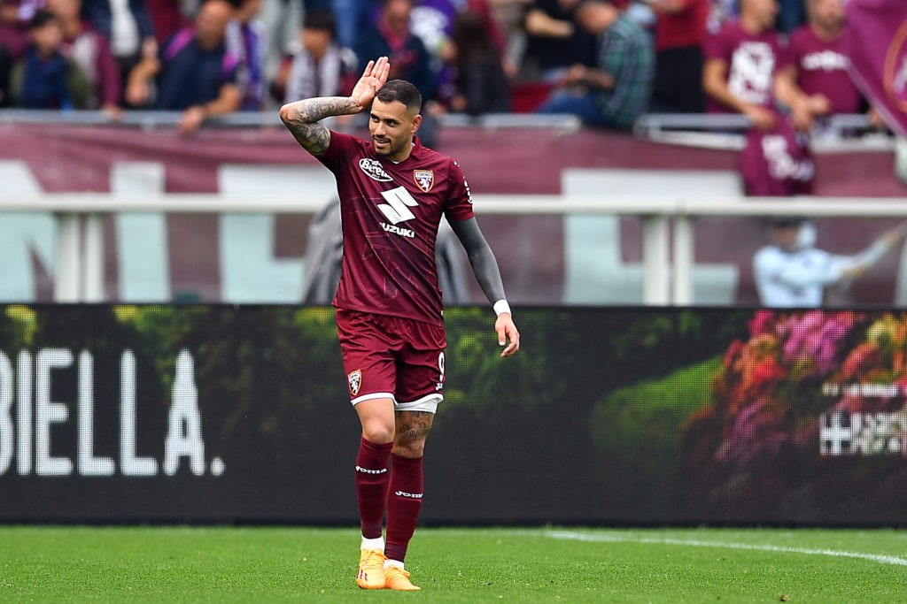 Arsenal transfers - TURIN, ITALY - MAY 21: Antonio Sanabria of Torino FC celebrates after scoring the team's first goal during the Serie A match between Torino FC and ACF Fiorentina at Stadio Olimpico di Torino on May 21, 2023 in Turin, Italy. (Photo by Valerio Pennicino/Getty Images)