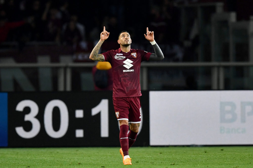 Arsenal transfers - TURIN, ITALY - APRIL 29: Antonio Sanabria of Torino FC celebrates after scoring the team's first goal during the Serie A match between Torino FC and Atalanta BC at Stadio Olimpico di Torino on April 29, 2023 in Turin, Italy. (Photo by Valerio Pennicino/Getty Images)