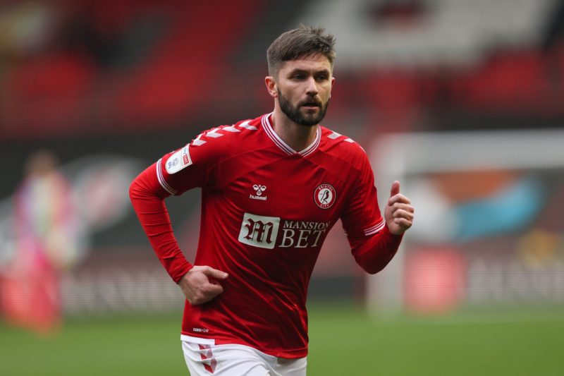 BRISTOL, ENGLAND - MARCH 20: Henri Lansbury of Bristol City during the Sky Bet Championship match between Bristol City and Rotherham United at Ashton Gate on March 20, 2021 in Bristol, England. Sporting stadiums around the UK remain under strict restrictions due to the Coronavirus Pandemic as Government social distancing laws prohibit fans inside venues resulting in games being played behind closed doors. (Photo by Marc Atkins/Getty Images)
