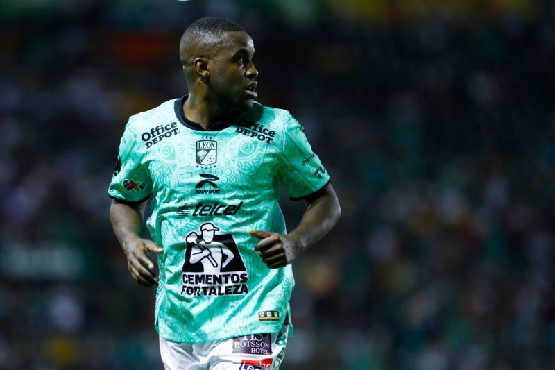 LEON, MEXICO - APRIL 30: Joel Campbell of Leon looks on during the 17th round match between Leon and Tigres UANL as part of the Torneo Clausura 2023 Liga MX at Leon Stadium on April 30, 2023 in Leon, Mexico. (Photo by Leopoldo Smith/Getty Images)