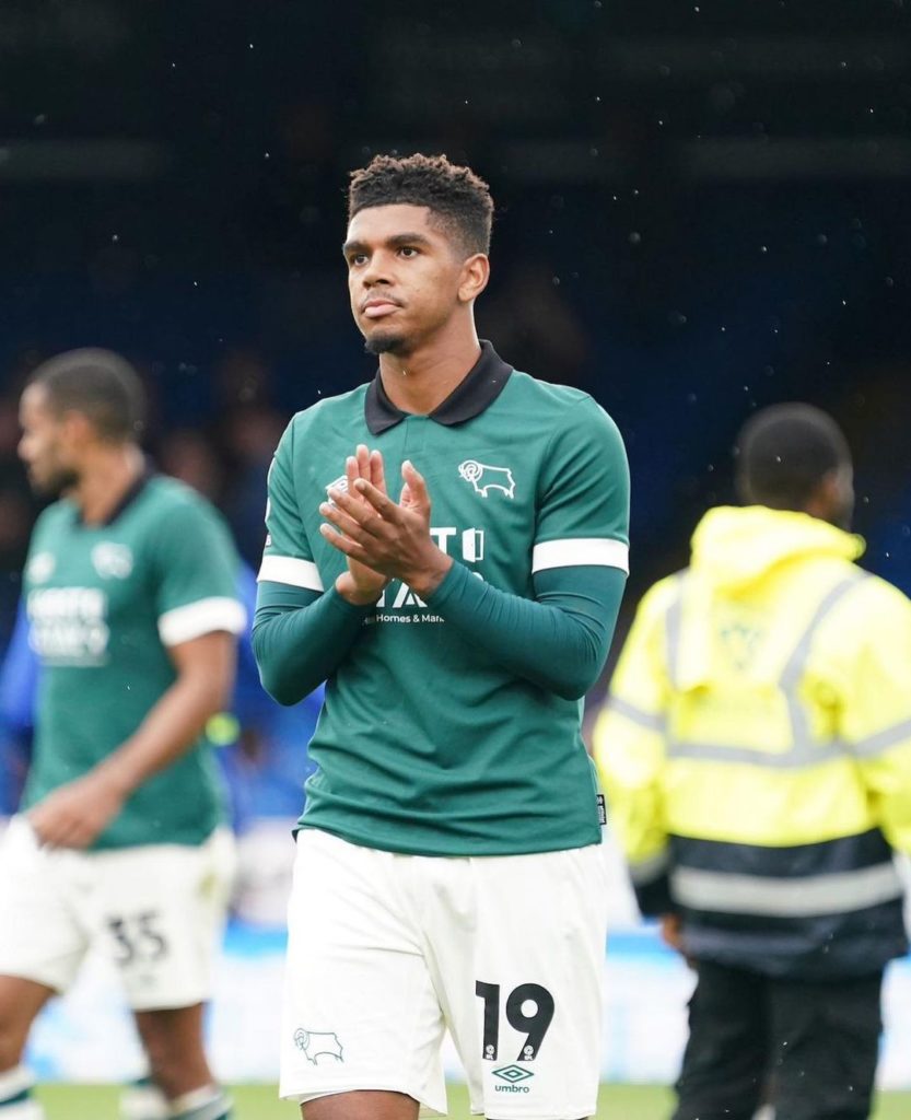 Tyreece John-Jules playing for Derby County (Photo via John-Jules on Instagram)