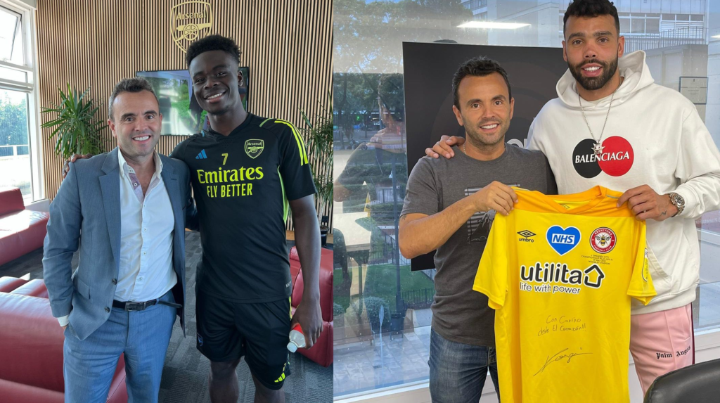 David Raya's entourage share pictures at London Colney