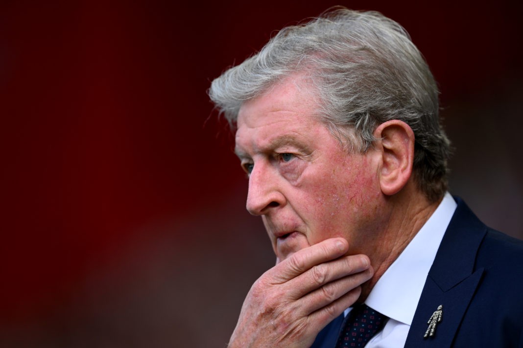 SHEFFIELD, ENGLAND - AUGUST 12: Roy Hodgson, Manager of Crystal Palace, looks on prior during the Premier League match between Sheffield United and Crystal Palace at Bramall Lane on August 12, 2023 in Sheffield, England. (Photo by Laurence Griffiths/Getty Images)