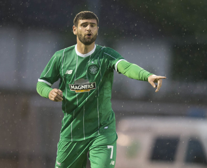 PAISLEY, SCOTLAND - JULY 10: New signing Nadir Ciftci of Celtic makes his debut  at the Pre Season Friendly between Celtic and Real Sociedad at St Mirren Park on July 10th, 2015 in Paisley, Scotland.  (Photo by Jeff Holmes/Getty Images)