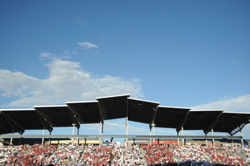 COMMERCE CITY, CO - JULY 03:  A general view of the stadium during the Colorado Rapids against  the Houston Dynamo at Dicks Sporting Goods Park on July 3, 2011 in Commerce City, Colorado.  (Photo by Bart Young/Getty Images)