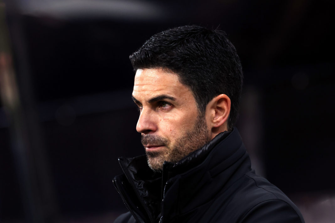 NEWCASTLE UPON TYNE, ENGLAND - NOVEMBER 04: Mikel Arteta, Manager of Arsenal, looks on prior to the Premier League match between Newcastle United and Arsenal FC at St. James Park on November 04, 2023 in Newcastle upon Tyne, England. (Photo by Ian MacNicol/Getty Images)