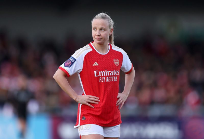 BOREHAMWOOD, ENGLAND - JANUARY 20: Beth Mead of Arsenal during the Barclays Women´s Super League match between Arsenal FC and Everton FC at Meadow Park on January 20, 2024 in Borehamwood, England. (Photo by Catherine Ivill/Getty Images)