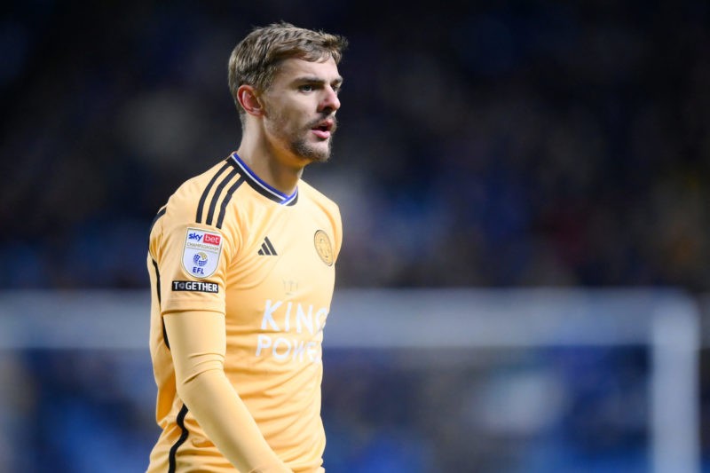 SHEFFIELD, ENGLAND - NOVEMBER 29:  Kiernan Dewsbury-Hall of Leicester City during the Sky Bet Championship match between Sheffield Wednesday and Leicester City at Hillsborough on November 29, 2023 in Sheffield, England. (Photo by Ben Roberts Photo/Getty Images)