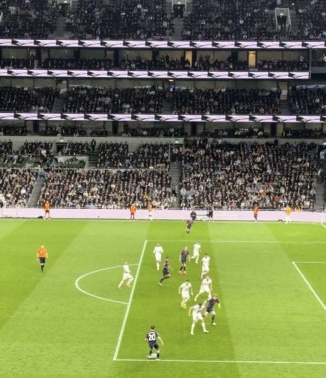 Kevin De Bruyne appears to lean offside in a screenshot of fan footage from Manchester City's visit to the Tottenham Hotspur Stadium