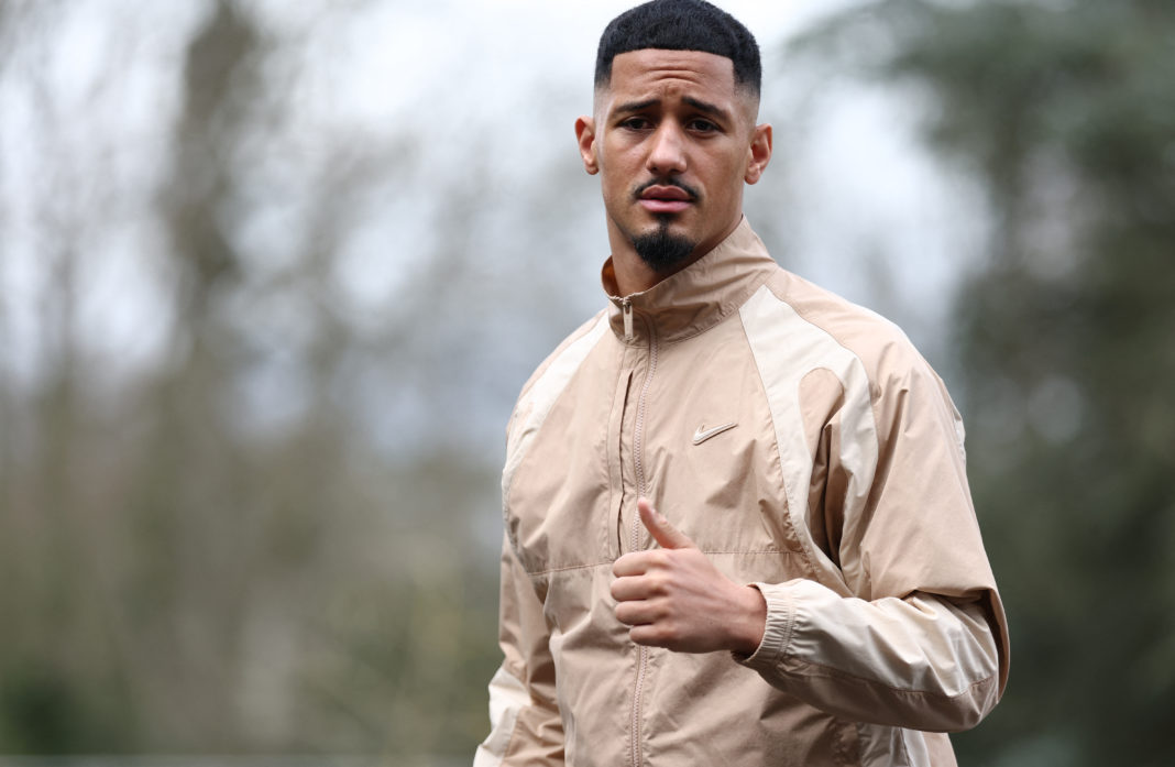 France's defender William Saliba arrives to take part in the French team's preparation for upcoming friendly football matches in Clairefontaine-en-Yvelines on March 18, 2024. (Photo by FRANCK FIFE/AFP via Getty Images)