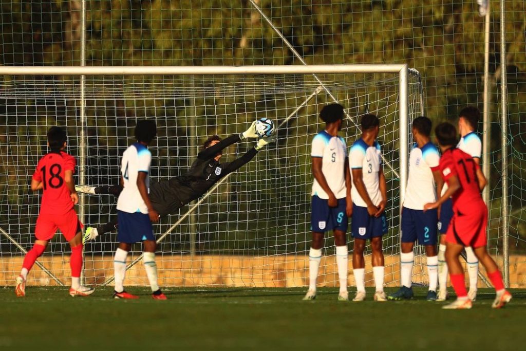 Tommy Setford playing for the England youth teams (Photo via Setford on Instagram)