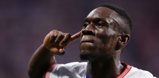 ATLANTA, GEORGIA - JUNE 27: Folarin Balogun of United States celebrates after scoring the team's first goal during the CONMEBOL Copa America USA 2024 Group C match between Panama and United States at Mercedes-Benz Stadium on June 27, 2024 in Atlanta, Georgia. (Photo by Todd Kirkland/Getty Images)