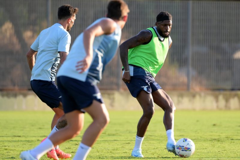 ROME, ITALY - AUGUST 13: Nuno Tavares of SS Lazio during the SS Lazio training session at Formello sport centre on August 13, 2024 in Rome, Italy. (Photo by Marco Rosi - SS Lazio/Getty Images)