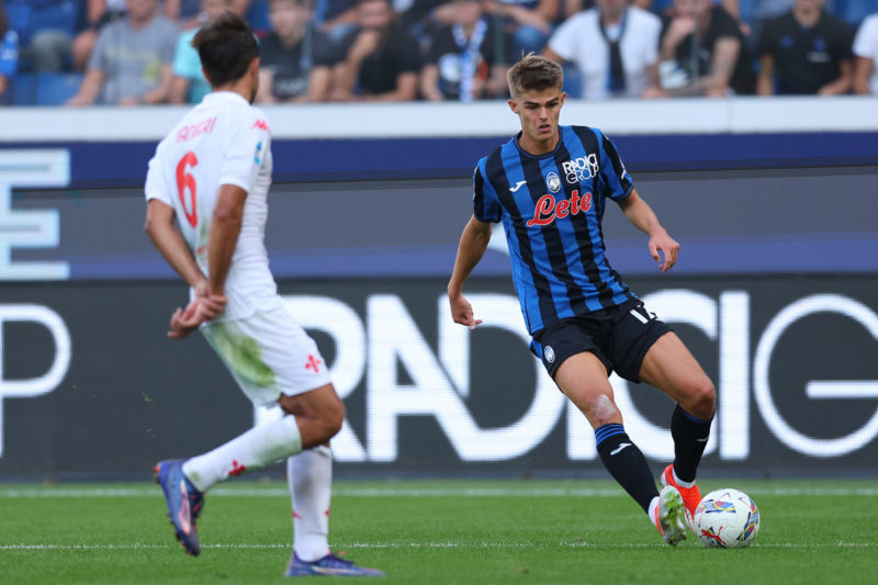 BERGAMO, ITALY - SEPTEMBER 15: Charles De Ketelaere of Atalanta BC in action during the Serie A match between Atalanta and Fiorentina at Gewiss Stadium on September 15, 2024 in Bergamo, Italy. (Photo by Francesco Scaccianoce/Getty Images)