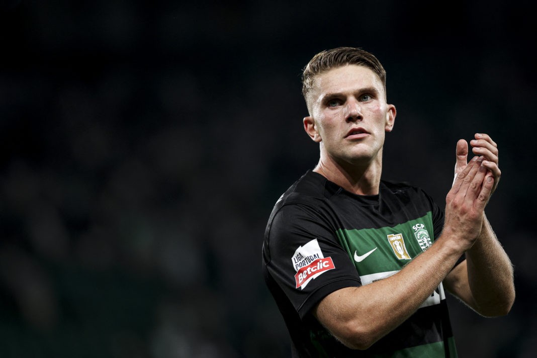 Sporting Lisbon's Swedish forward Viktor Gyokeres #9 reacts at the end of the Portuguese league football match between Sporting CP and FC Porto at the Alvalade stadium in Lisbon on August 31, 2024. (Photo by FILIPE AMORIM/AFP via Getty Images)