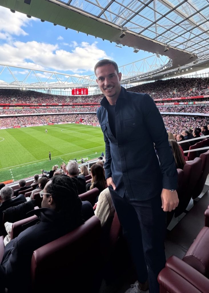 Cedric Soares attending Arsenal's match against Southampton (Photo via Cedric on Instagram)