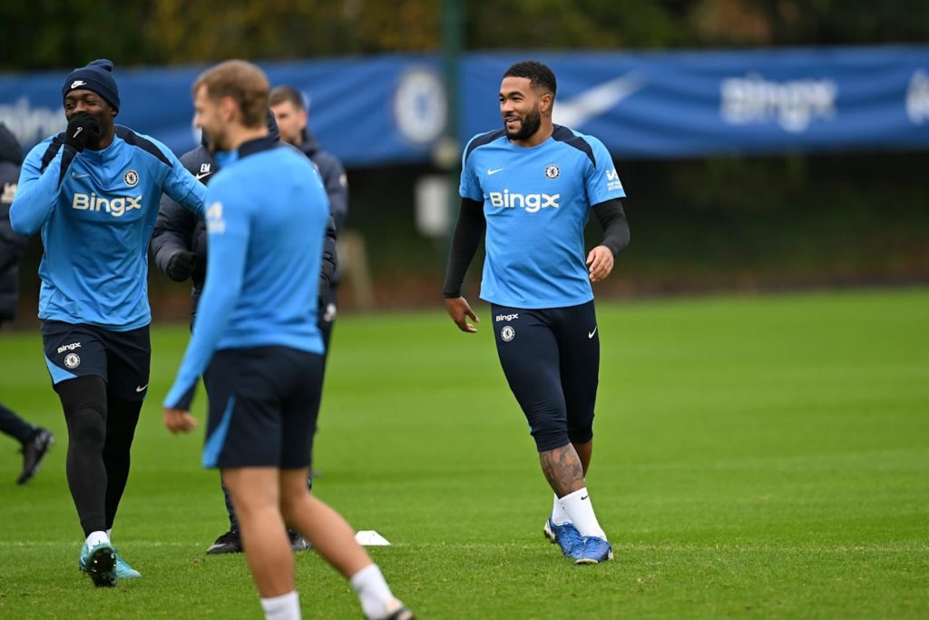 Reece James in training with Chelsea (Photo via Chelsea FC)