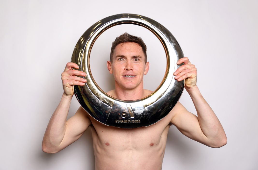 MELBOURNE, AUSTRALIA - MAY 28: Neil Kilkenny of Western United pose after Western United won the A-League Mens Grand Final match between Western United and Melbourne City at AAMI Park on May 28, 2022, in Melbourne, Australia. (Photo by Robert Cianflone/Getty Images)