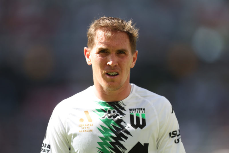 SYDNEY, AUSTRALIA - FEBRUARY 05: Neil Kilkenny of United looks on during the round 15 A-League Men's match between Western Sydney Wanderers and Western United at CommBank Stadium, on February 05, 2023, in Sydney, Australia. (Photo by Mark Metcalfe/Getty Images)