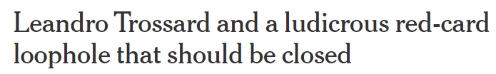 Leandro Trossard and a ludicrous red-card loophole that should be closed