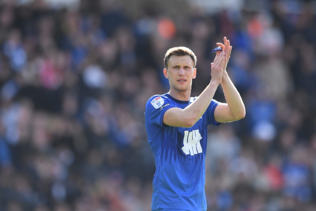 BIRMINGHAM, ENGLAND - APRIL 13: Krystian Bielik of Birmingham City applauds fans after the Sky Bet Championship match between Birmingham City and Coventry City at St Andrews (stadium) on April 13, 2024 in Birmingham, England. (Photo by Harriet Lander/Getty Images)